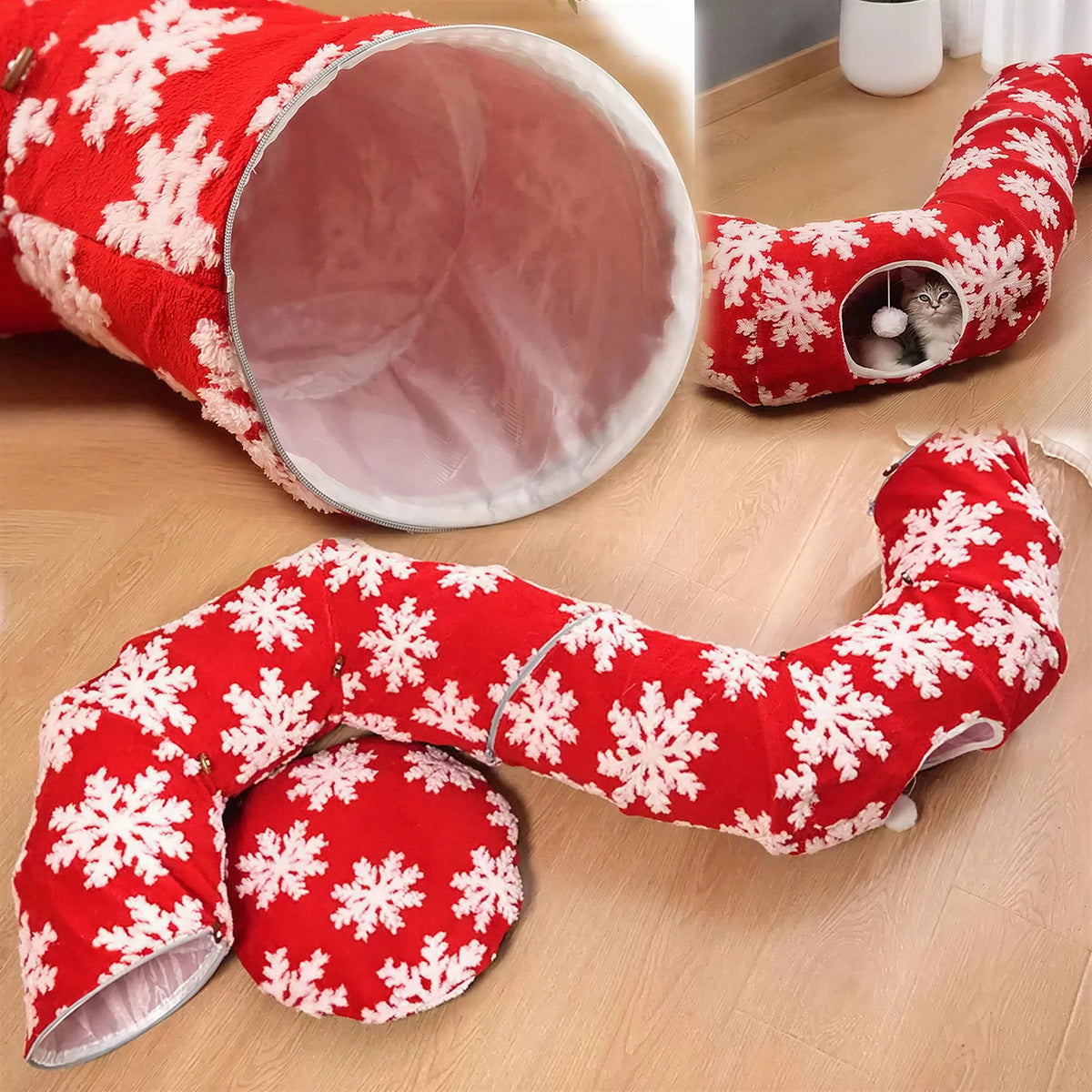 Lit pour Chat Modulable Motif Flocons de Neige Pour toi Mon chat