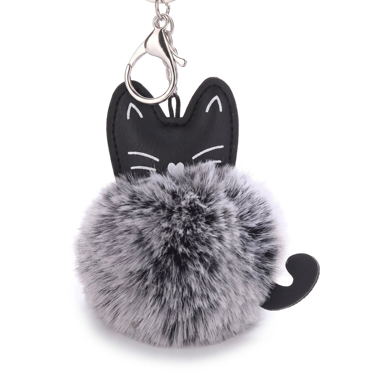 Porte-clés mignon en forme de chat avec boule de fourrure Pour toi Mon chat