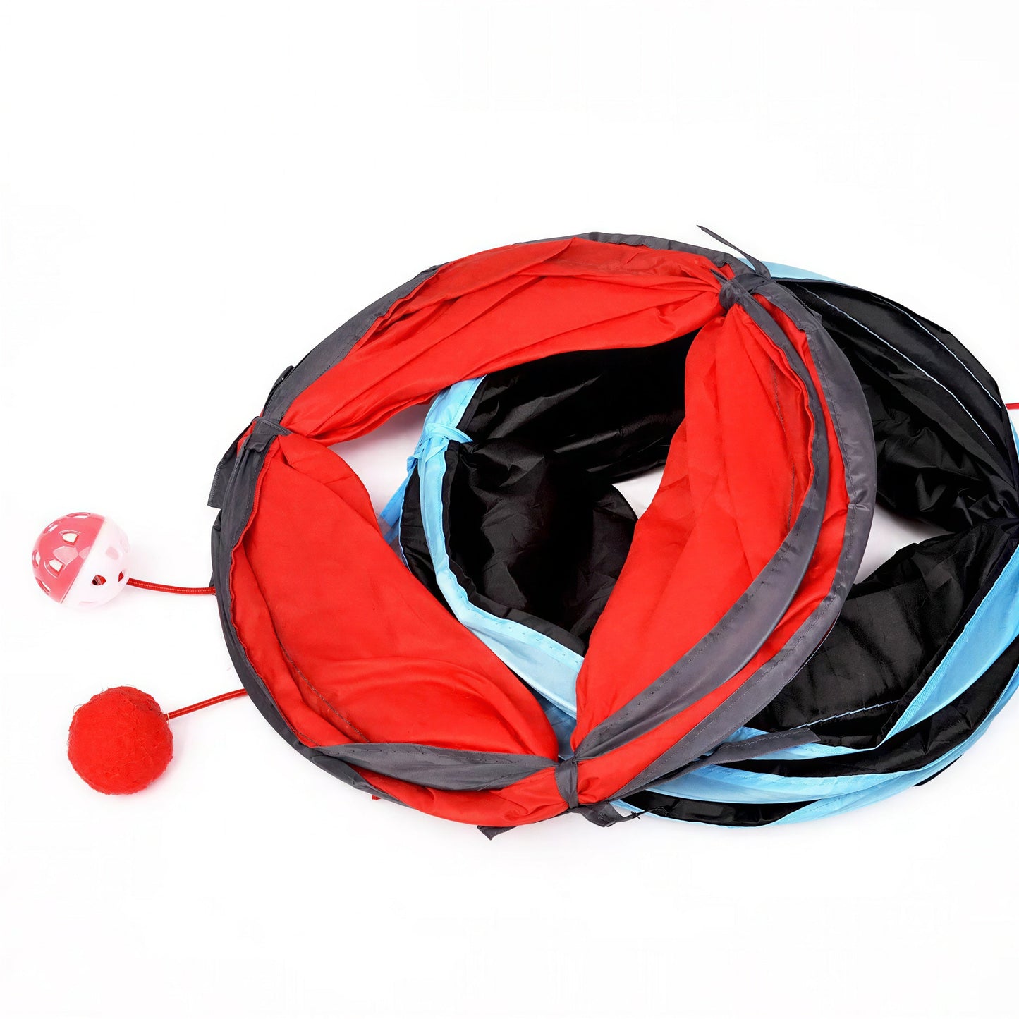 Tube de jeu pliable à deux trous pour chaton Pour toi Mon chat