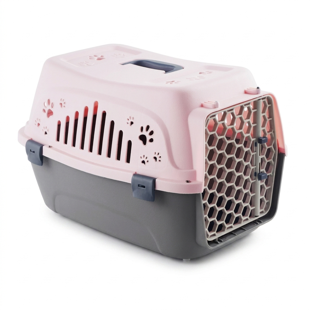 Boîte de transport respirante et durable en plastique pour chat Pour toi Mon chat