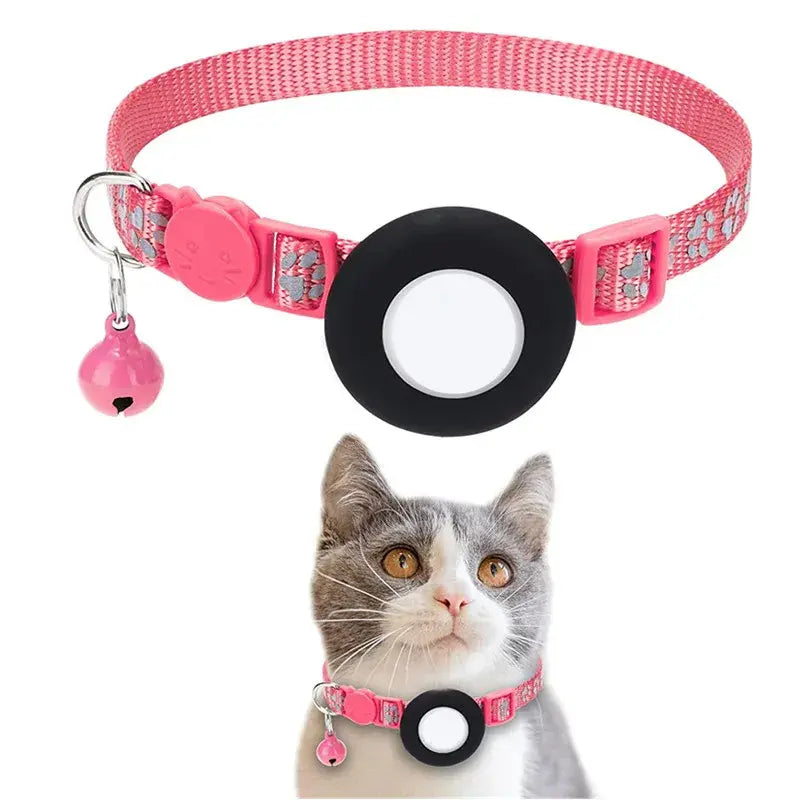 Collier Chat Anti Étranglement à Dégagement Rapide avec Emplacement pour Traqueur Pour toi Mon chat