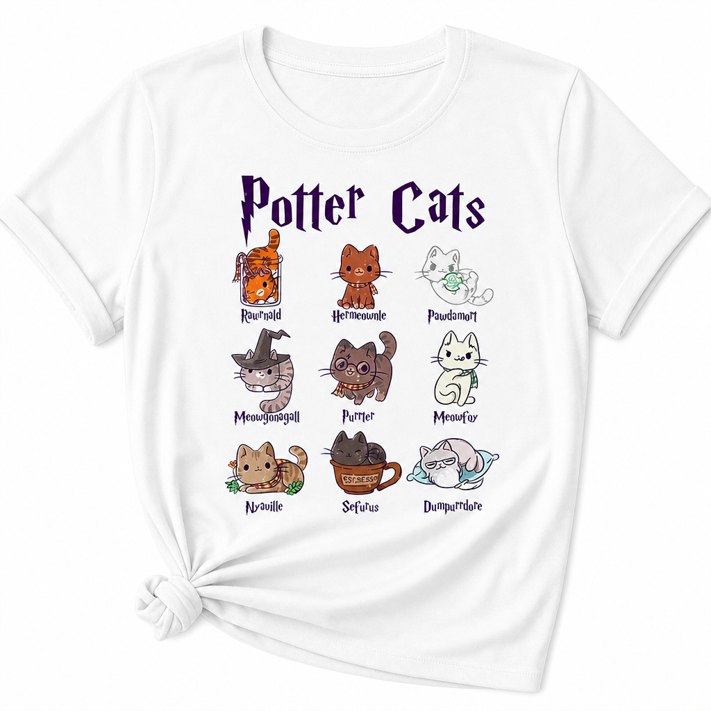 T-shirt manches courtes avec chats imprimés pour femme Pour toi Mon chat