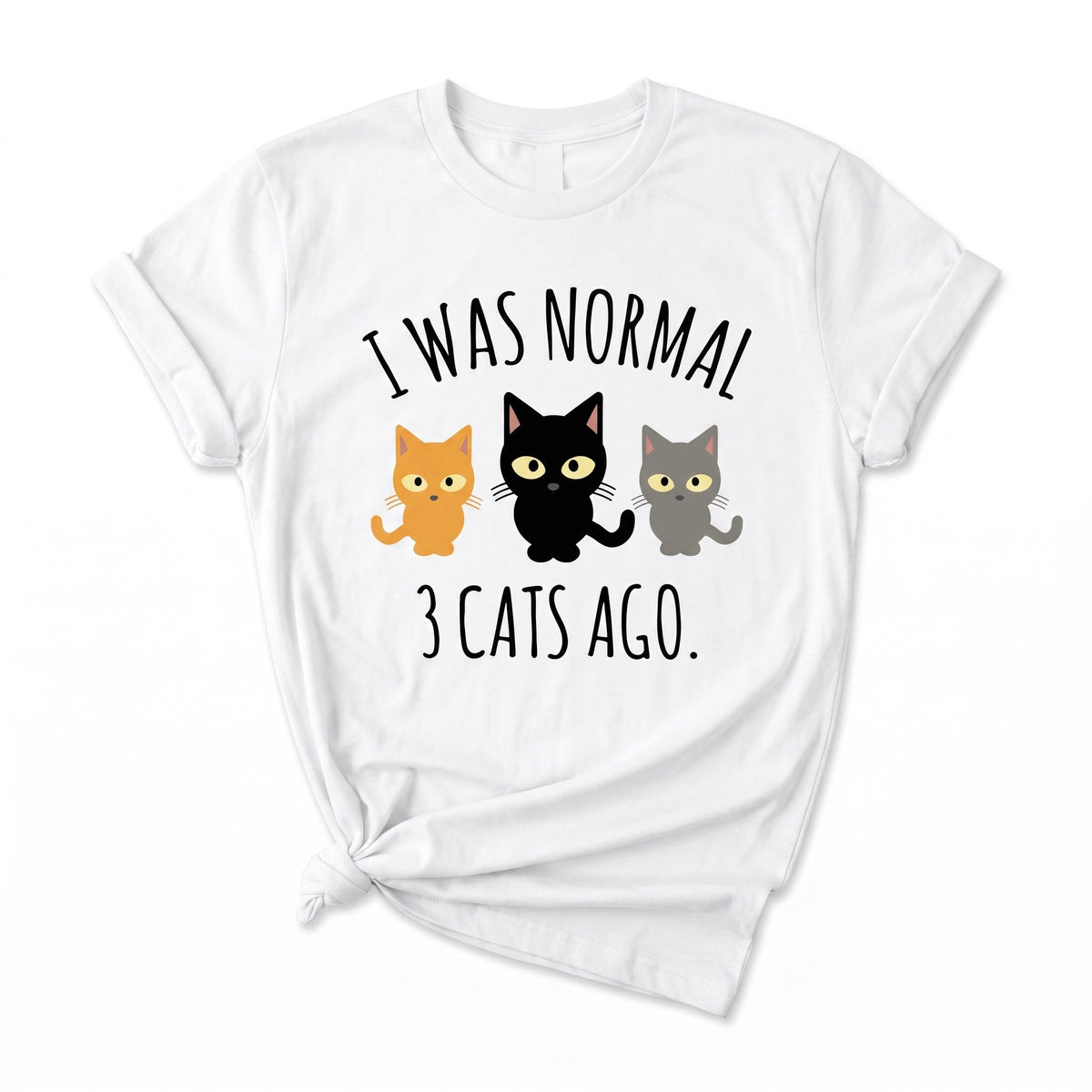 T-shirt drôle imprimé avec trois chats pour femme Pour toi Mon chat