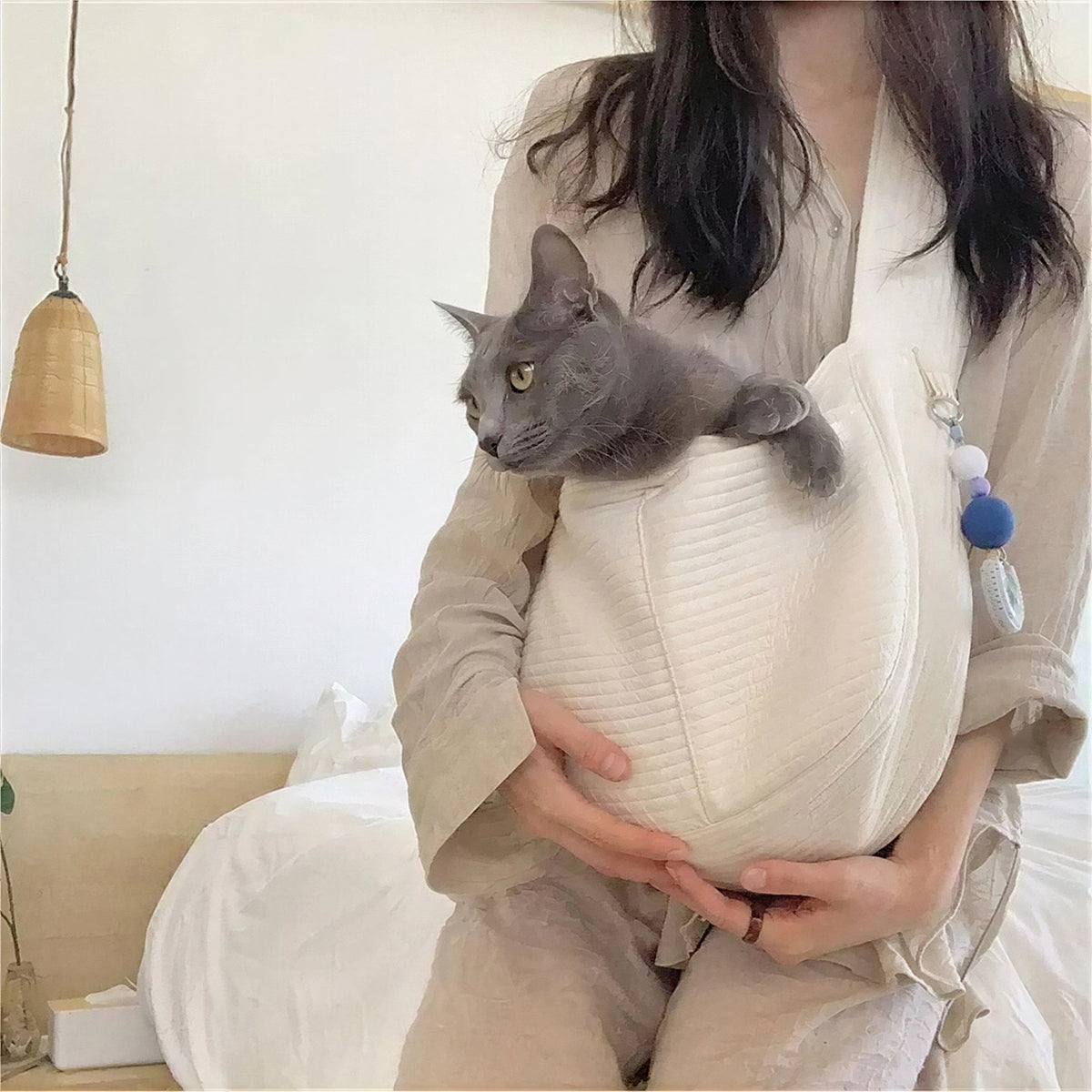 Sac à main en toile fait à la main pour chat Pour toi Mon chat