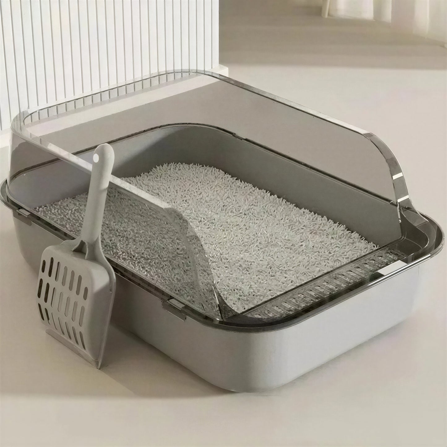 Litière Chaton avec Rebords Anti Éclaboussures en Plastique - vue 4