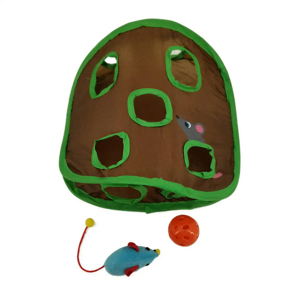 Tente de jeu à neuf trous avec souris et cloche pour chat Pour toi Mon chat
