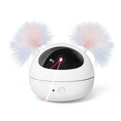Jouet rotatif électrique lumineux à laser avec plumes pour chat Pour toi Mon chat