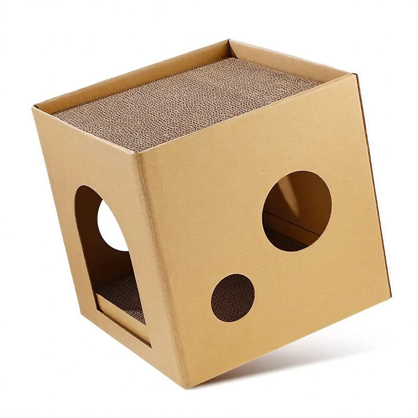 Maison en carton ondulé à gratter pour chat Pour toi Mon chat