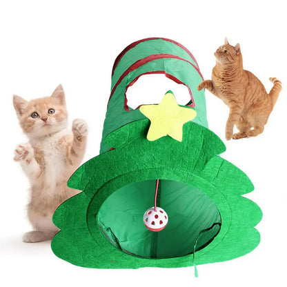 Noël Pour Chat Jouet Forme Tunnel Sapin De Noël Pliable Pour toi Mon chat