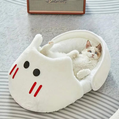 Niche pour Chat Blanche Design de Pantoufle Pour toi Mon chat