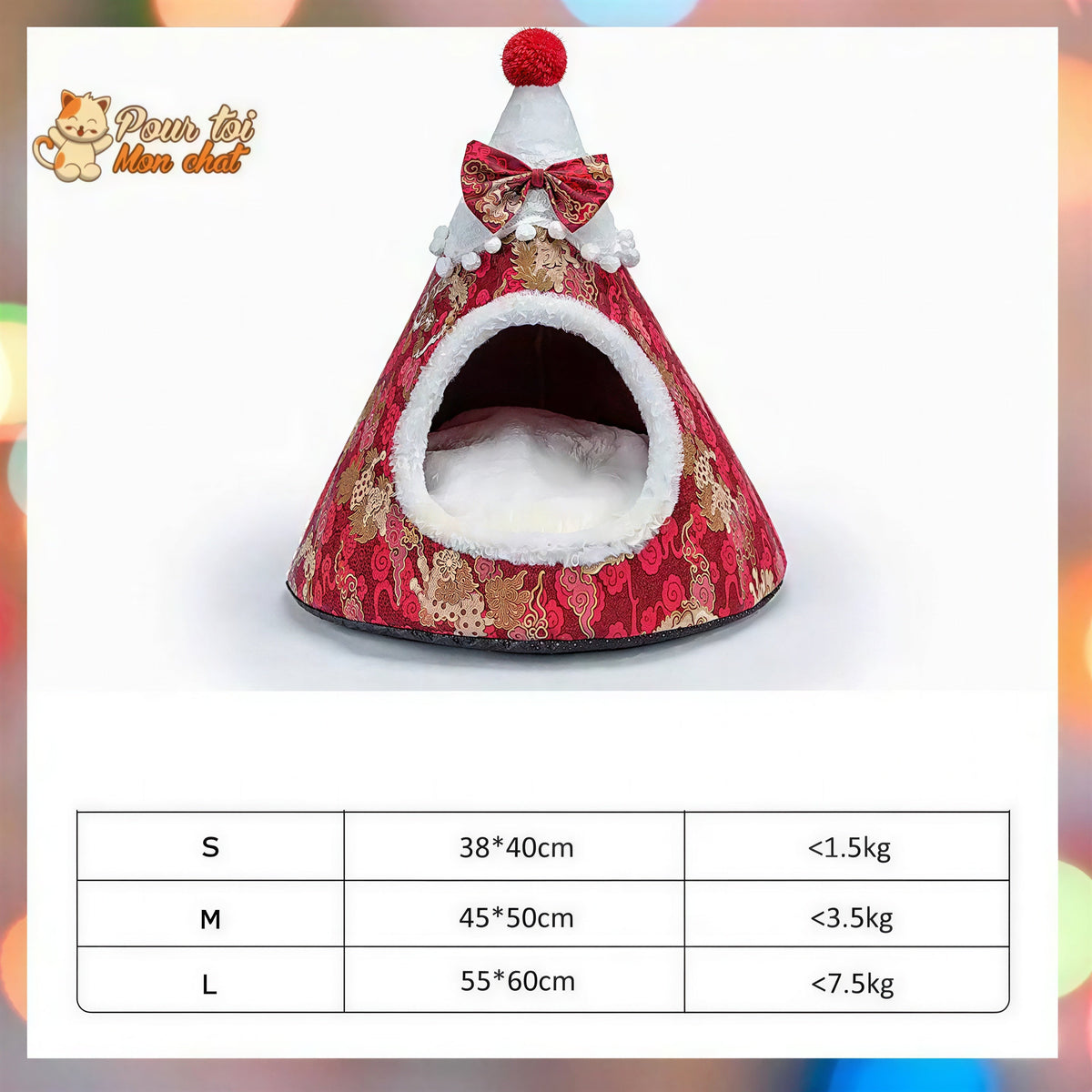 Noël Sapin de Noël Or et Argent - Pour Chat - SapinVelours™ Pour toi Mon chat