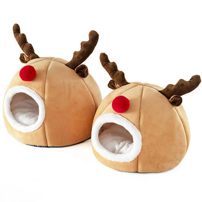 Noël Lit et Coussins en forme de Renne, Citrouille, Botte et Sapin de Noël - pour Chat - NOËLdeCHAT™ Pour toi Mon chat
