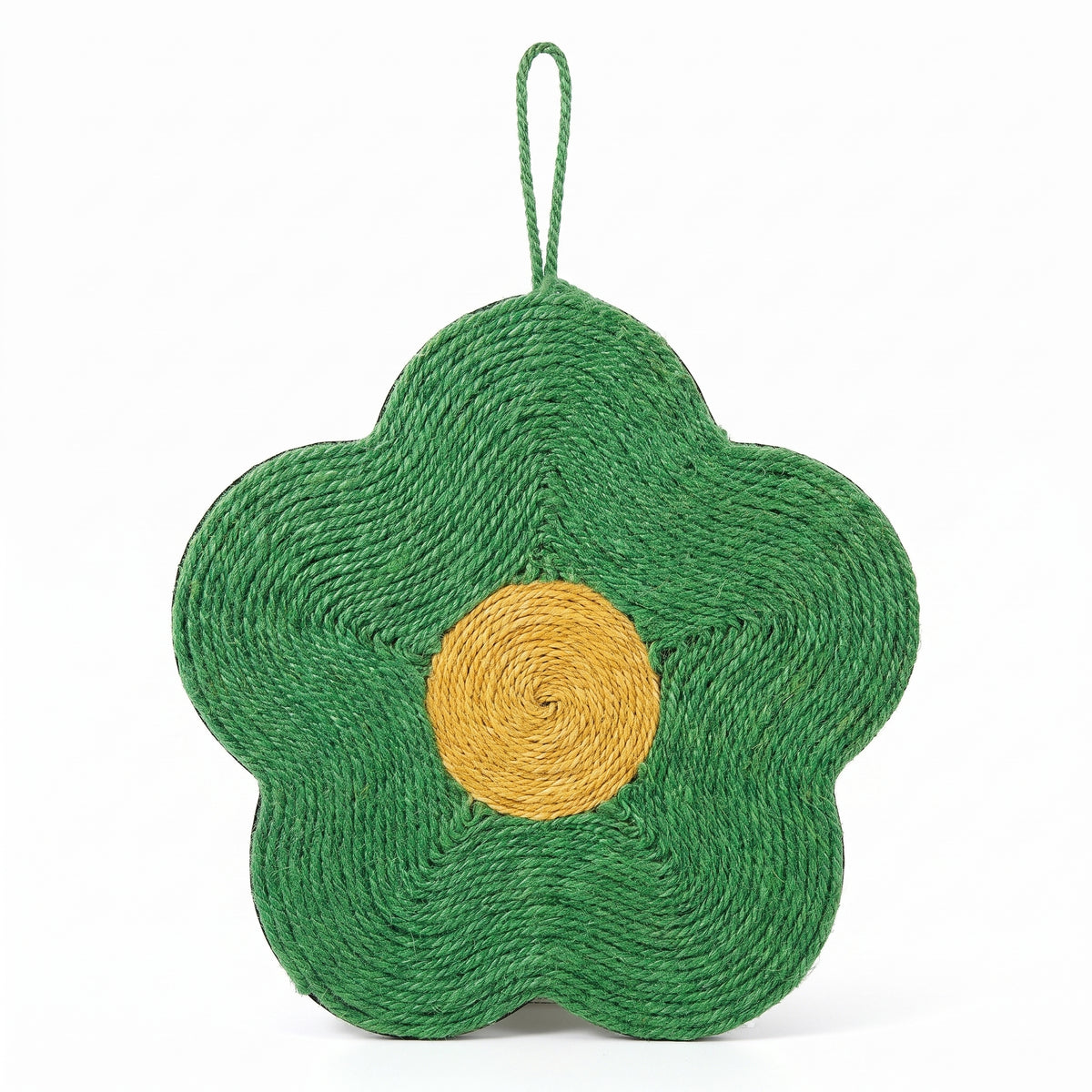 Tapis à griffes de chat en sisal à forme de fleur - Vert