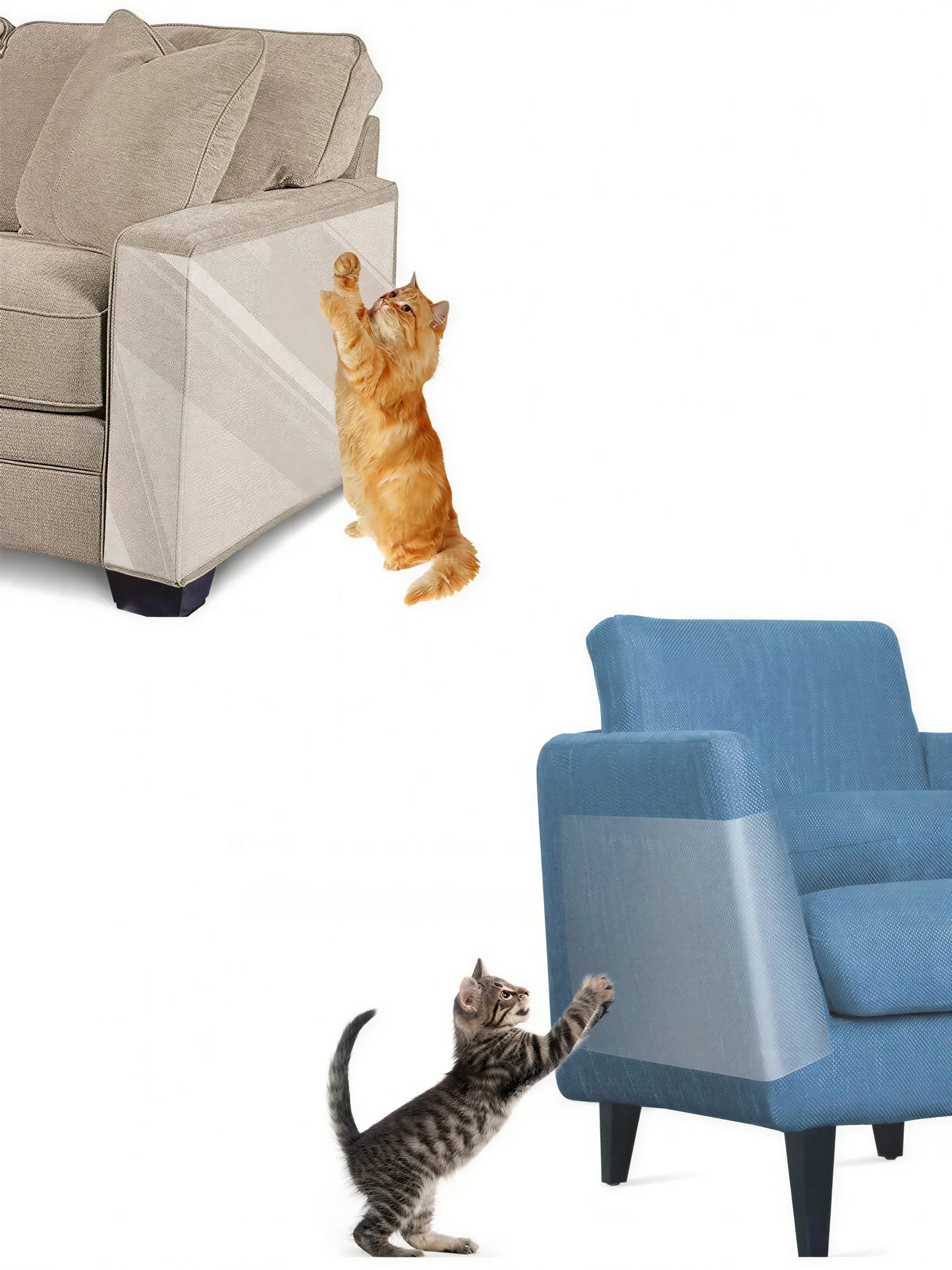 Ensemble de six bandes anti-griffures de chat pour meubles Pour toi Mon chat