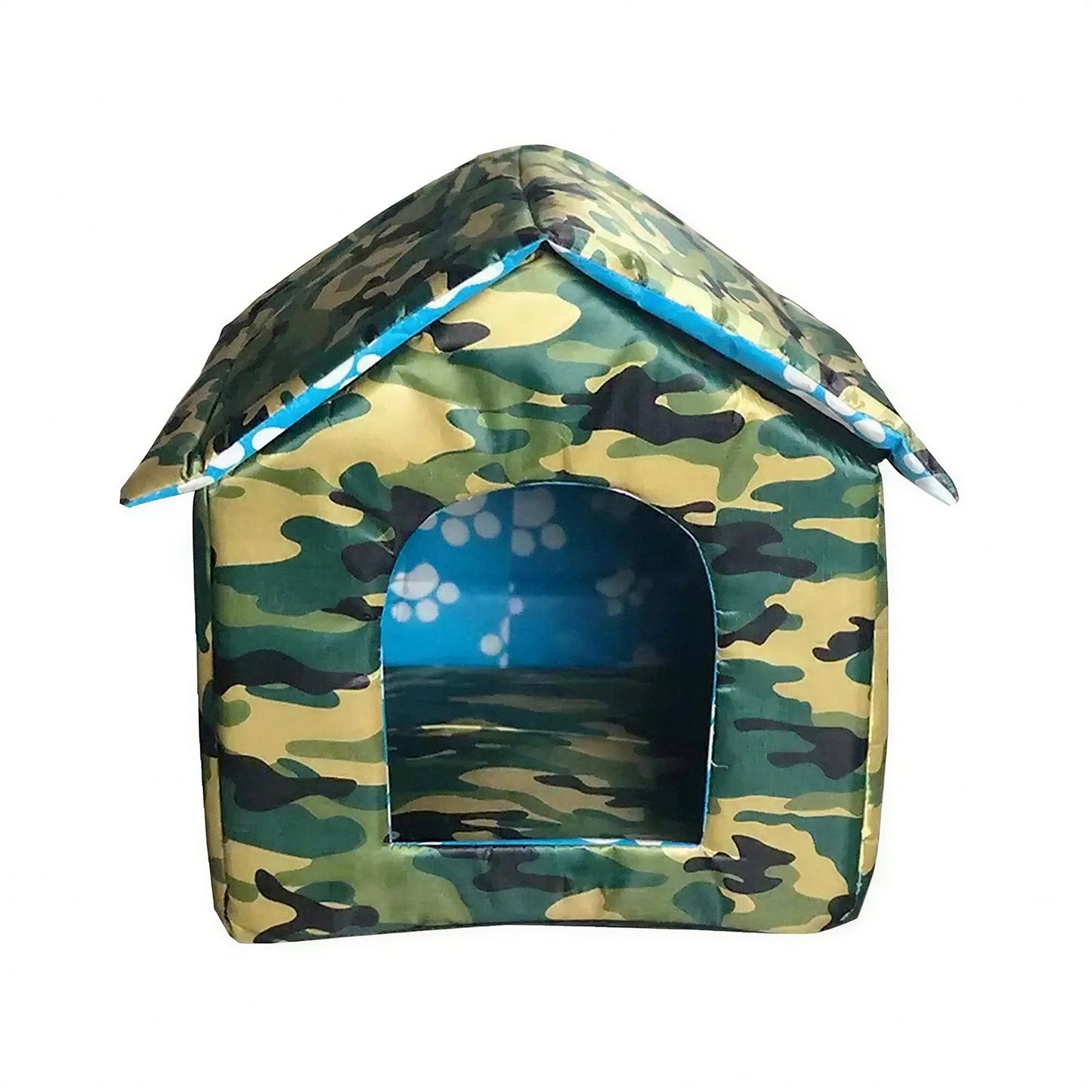 Cabane pour Chat Extérieur Style Maison avec Imprimé Camouflage - vue 4