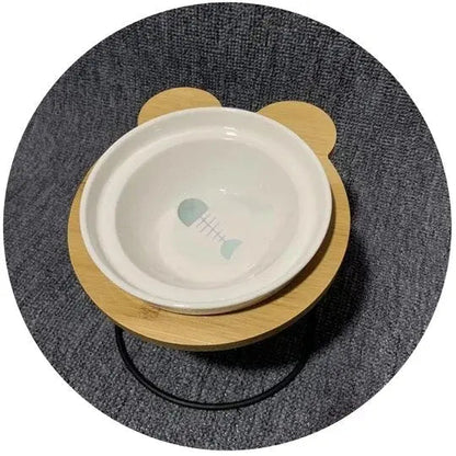 Bols d’alimentation et de boisson en céramique pour chats - MonChatBol™ Pour toi Mon chat