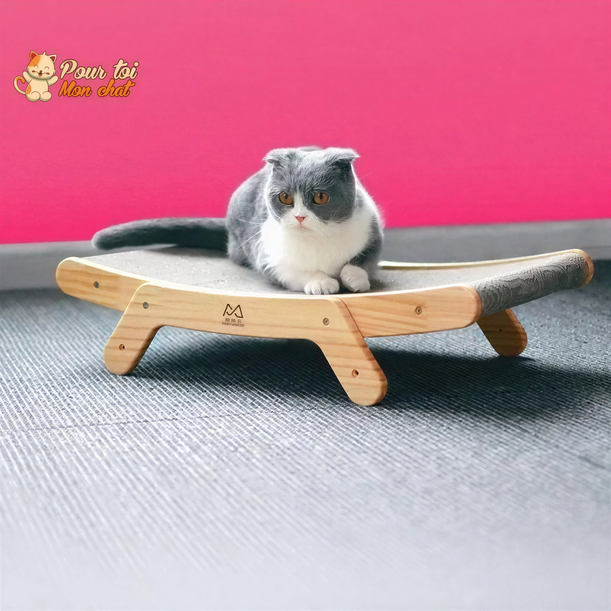 La planche à gratter 3 en 1 Griffoir, Lit, Jouet - pour Chat - Grat’Minou™ Pour toi Mon chat