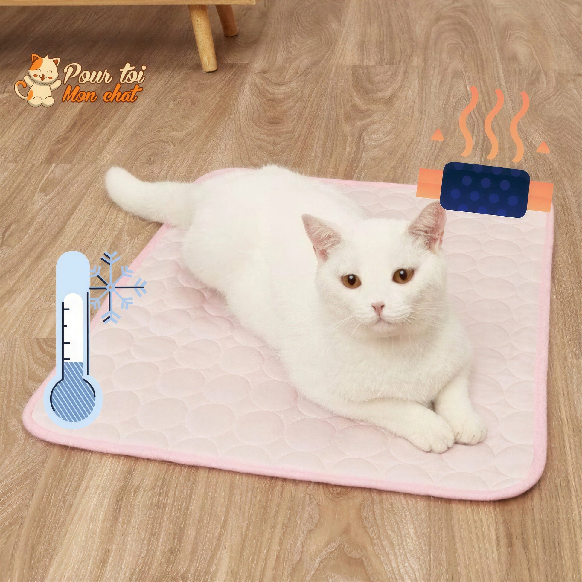 Tapis rafraîchissant & reposant - CHATauFrais™ Pour toi Mon chat
