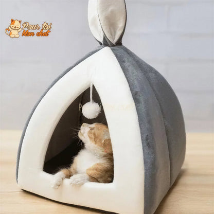 NICHE ORIGINALE À OREILLES DE LAPIN POUR CHAT – Oreill’Chat™ Pour toi Mon chat