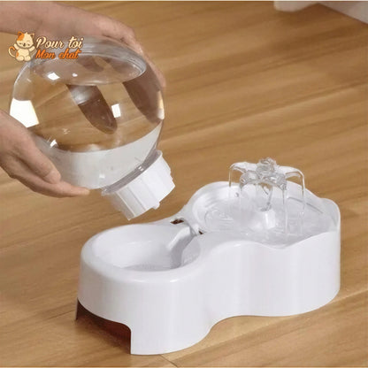 Fontaine pour chat avec pompe à eau silencieuse avec capteur de mouvement Pour toi Mon chat