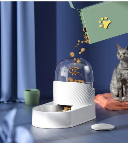 Distributeur automatique d'eau 2 litres et nourriture pour chat Pour toi Mon chat