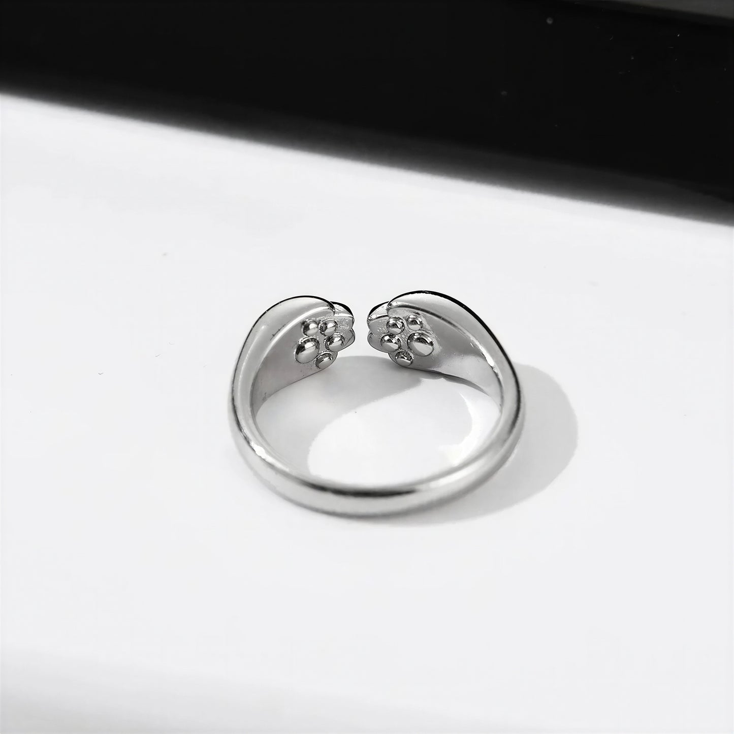 Bague Chat Ouverte et Réglable pour Femme - vue 2