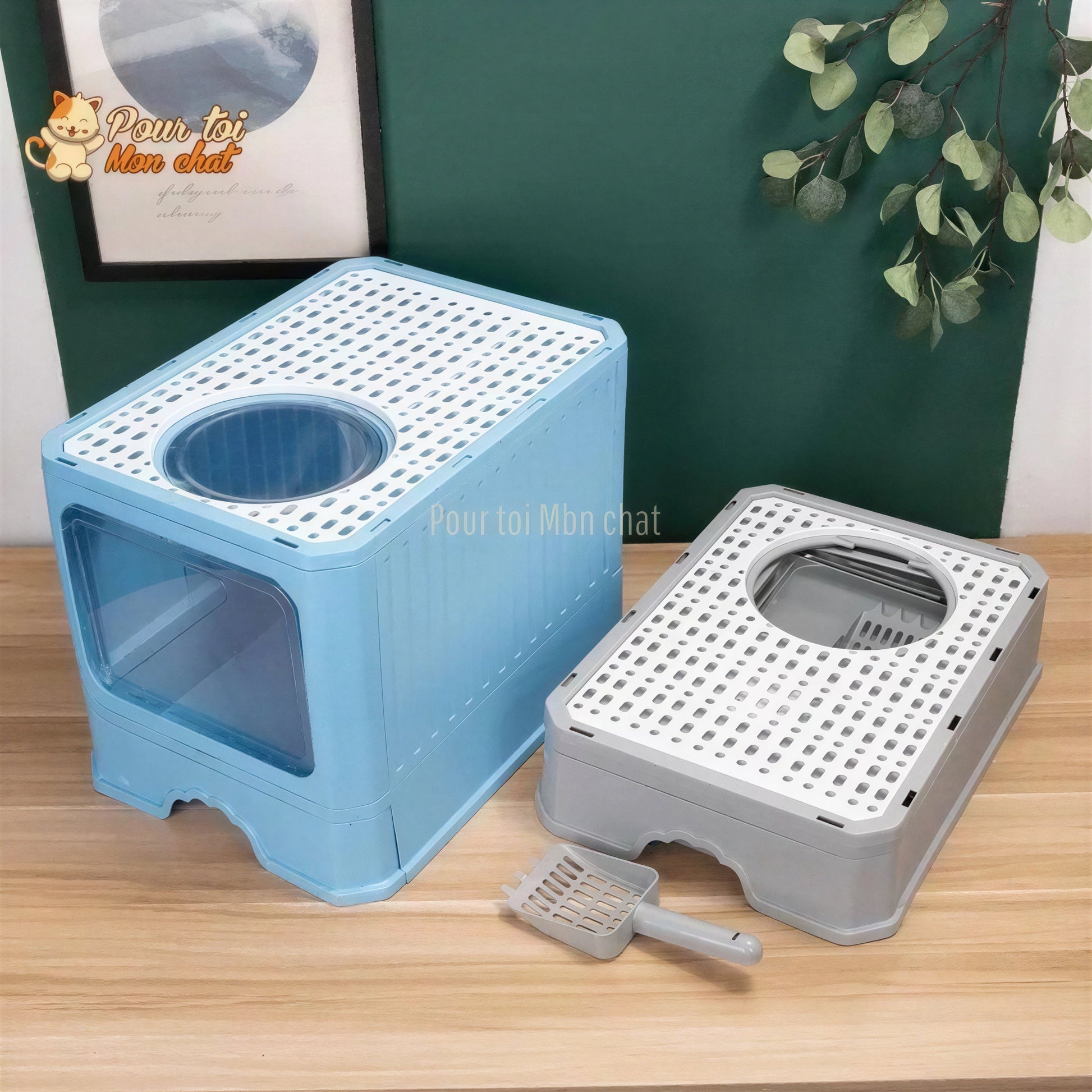 Bac à Litière Élégant et Hygiénique pour chat – LittyKitty4™ Pour toi Mon chat