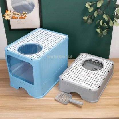 Bac à Litière Élégant et Hygiénique pour chat – LittyKitty4™ Pour toi Mon chat