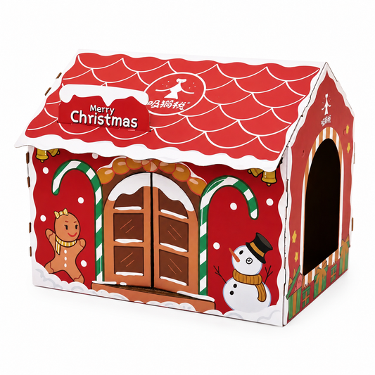 Cabane pour Chat Ambiance de Noel - vue 1