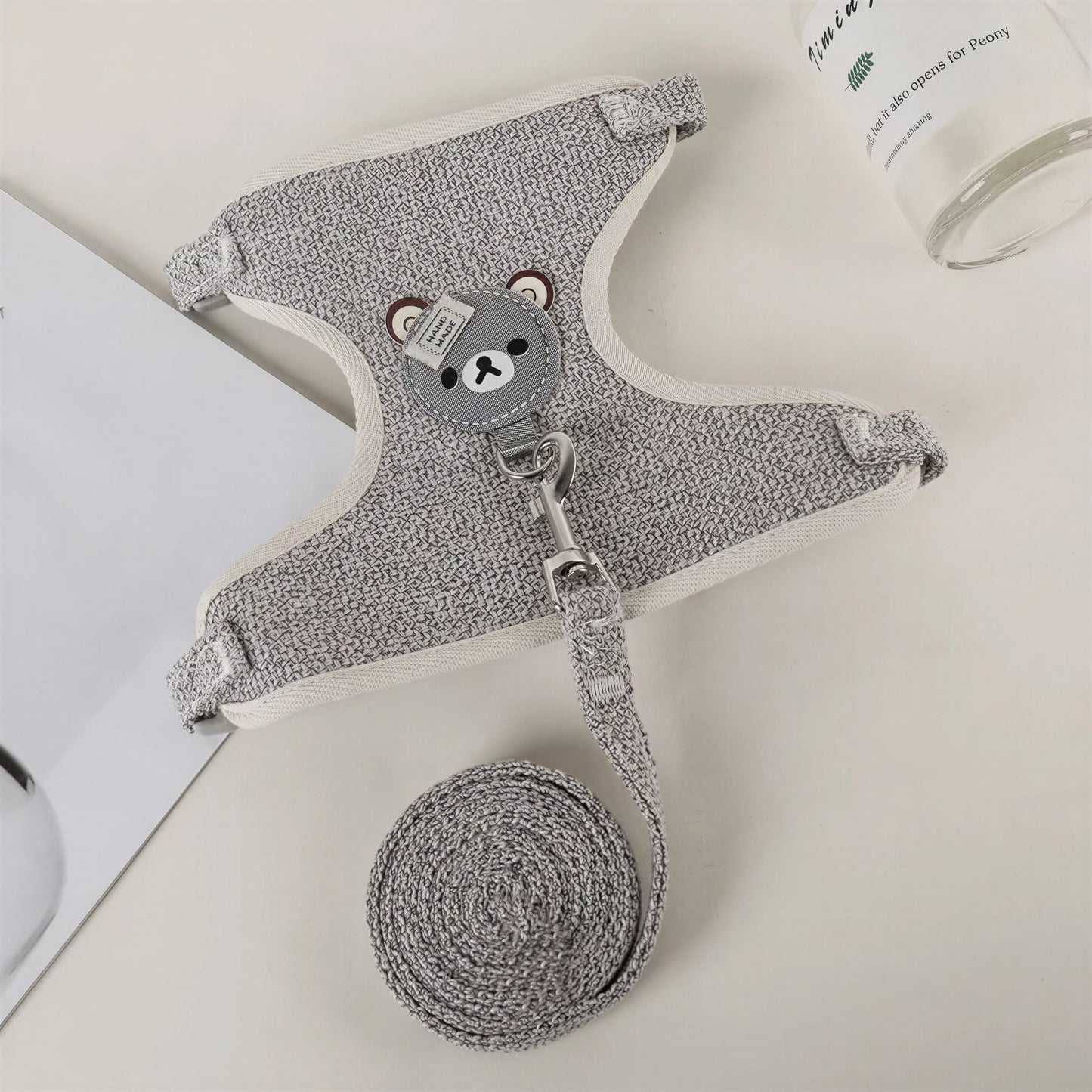 Sangle de poitrine en glaçure avec design d'ourson pour chat Pour toi Mon chat