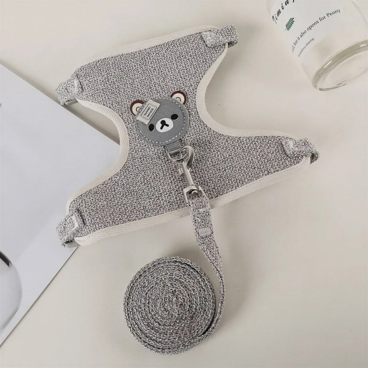 Sangle de poitrine en glaçure avec design d'ourson pour chat Pour toi Mon chat