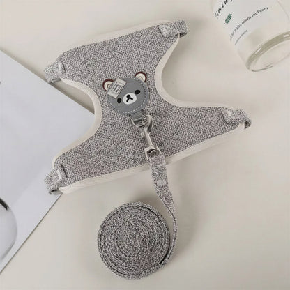 Sangle de poitrine en glaçure avec design d'ourson pour chat Pour toi Mon chat