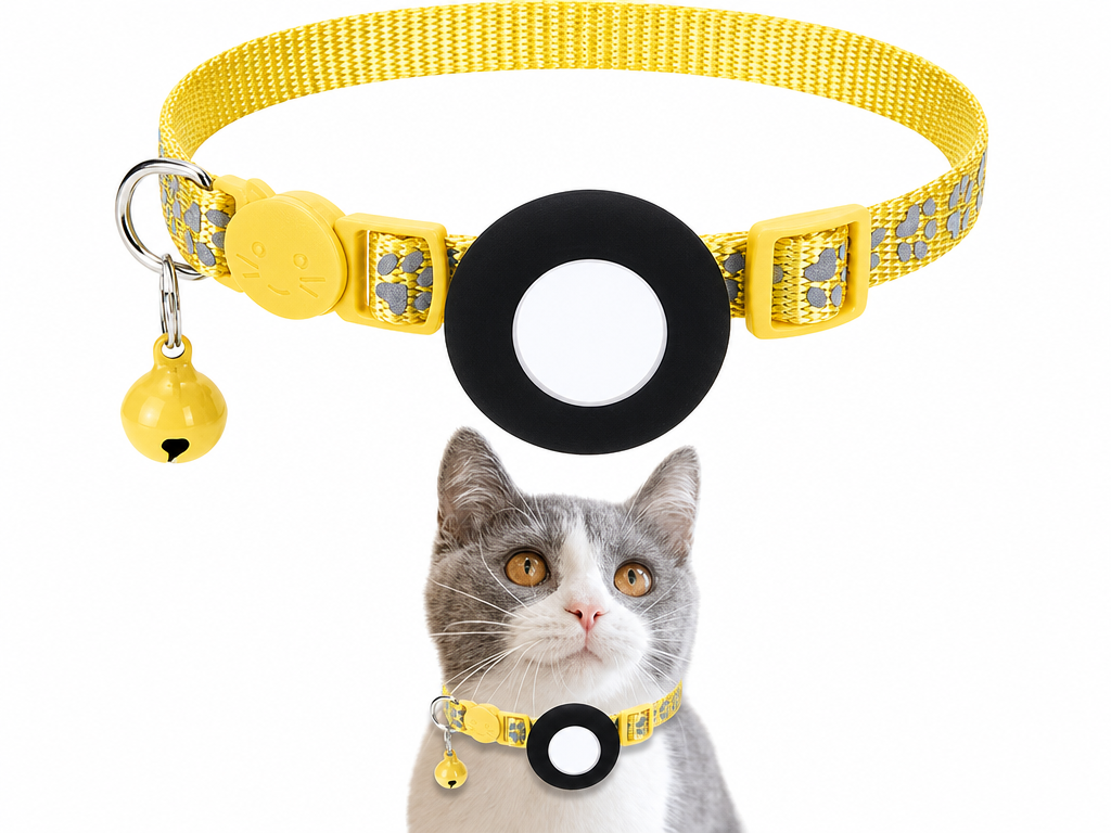 Collier Chat Anti Étranglement à Dégagement Rapide avec Emplacement pour Traqueur Pour toi Mon chat