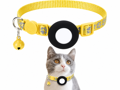 Collier Chat Anti Étranglement à Dégagement Rapide avec Emplacement pour Traqueur Pour toi Mon chat