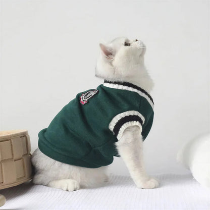 Pull pour Chat en Coton avec un Blason dans le Dos Pour toi Mon chat