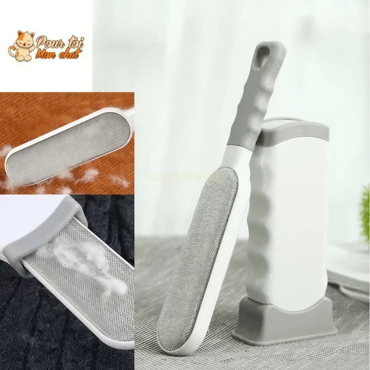 Brosse à poils pour Chat sur Vêtement et Canapé - Chat'Brosse'Tout™ Pour toi Mon chat