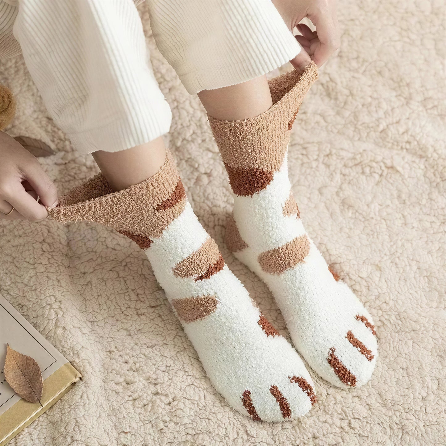 Cadeau Fan De Chat Chaussettes En Forme De Patte De Chat Douce - vue 2