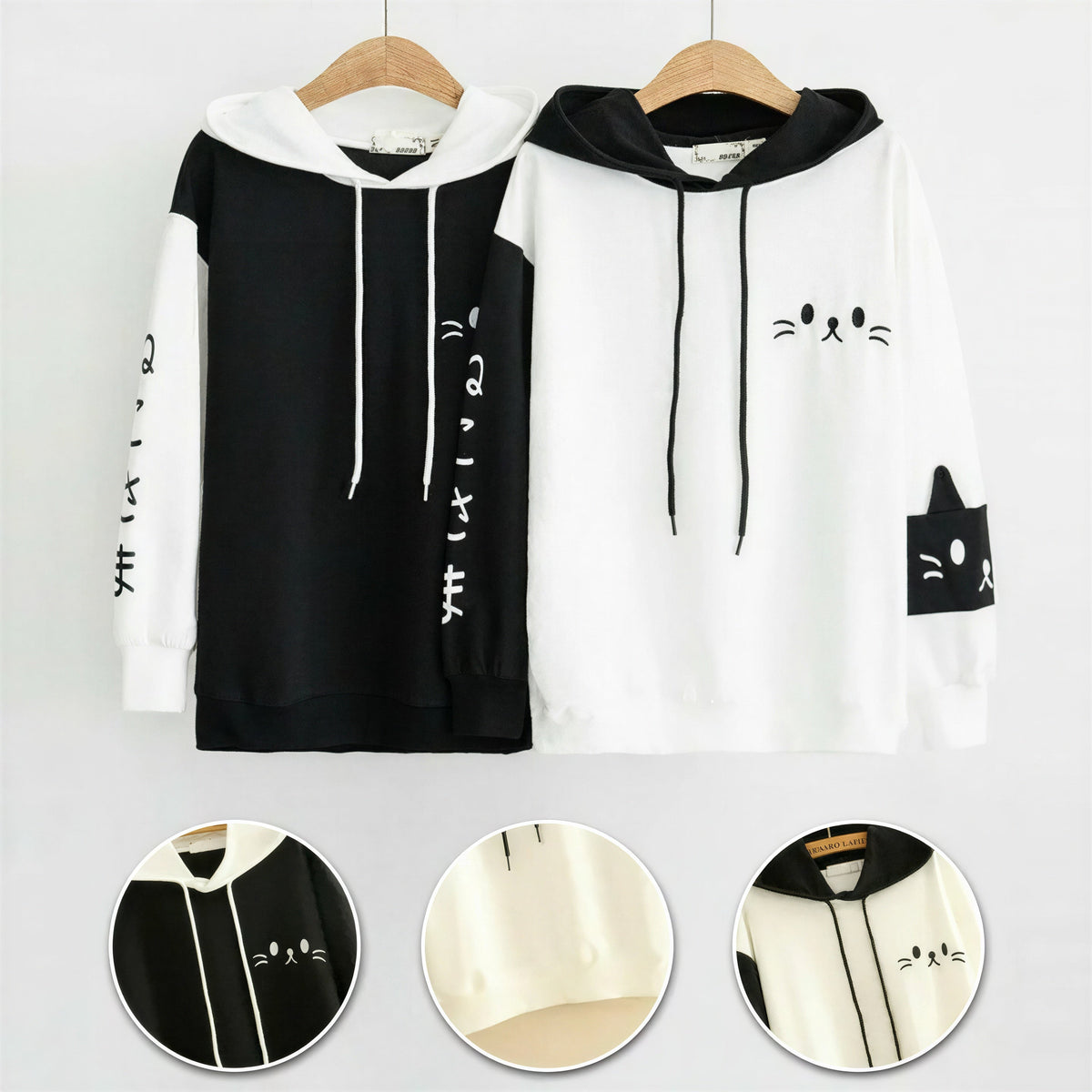 Sweat à capuche à motif de patte de chat pour femme Pour toi Mon chat