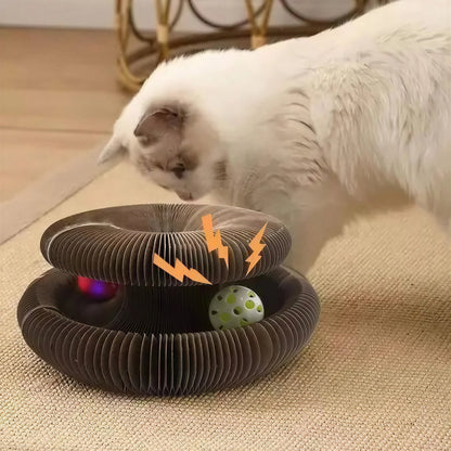 Griffoir Chat - Jouet pour Chat en Carton Ondulé avec Balle Pour toi Mon chat