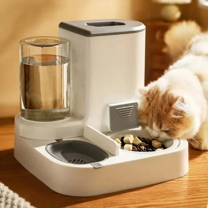 Distributeur Croquettes Chat avec Réserve d'Eau et Bol en Céramique Pour toi Mon chat