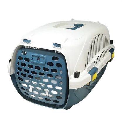 Boite de transport aérée et respirante en plastique avec poignée pour chat Pour toi Mon chat