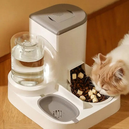 Distributeur Croquettes Chat avec Réserve d'Eau et Bol en Céramique Pour toi Mon chat