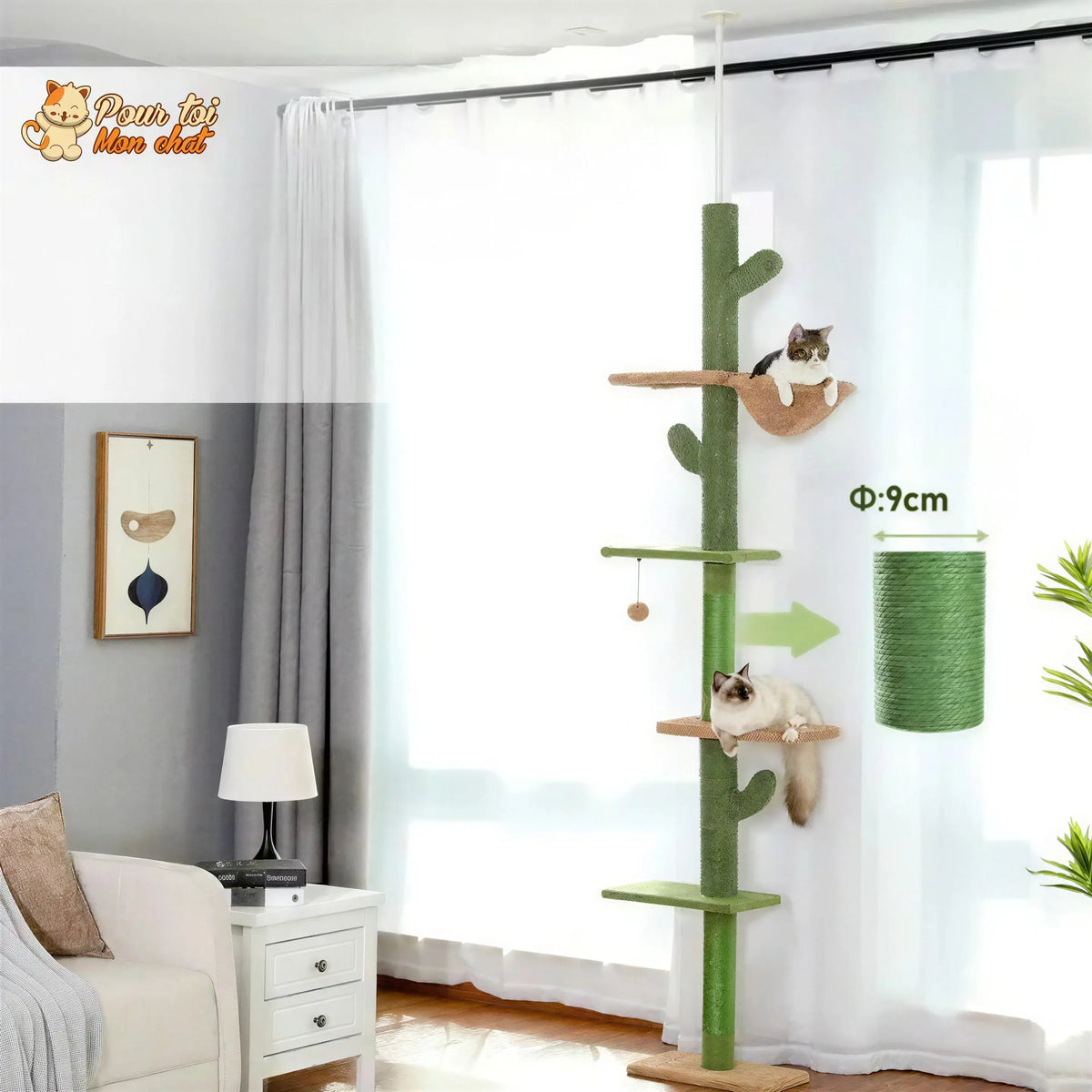 Arbre à chat cactus à cinq niveaux Pour toi Mon chat