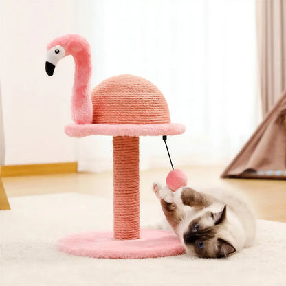 Arbre à chat en forme de flamant rose Pour toi Mon chat
