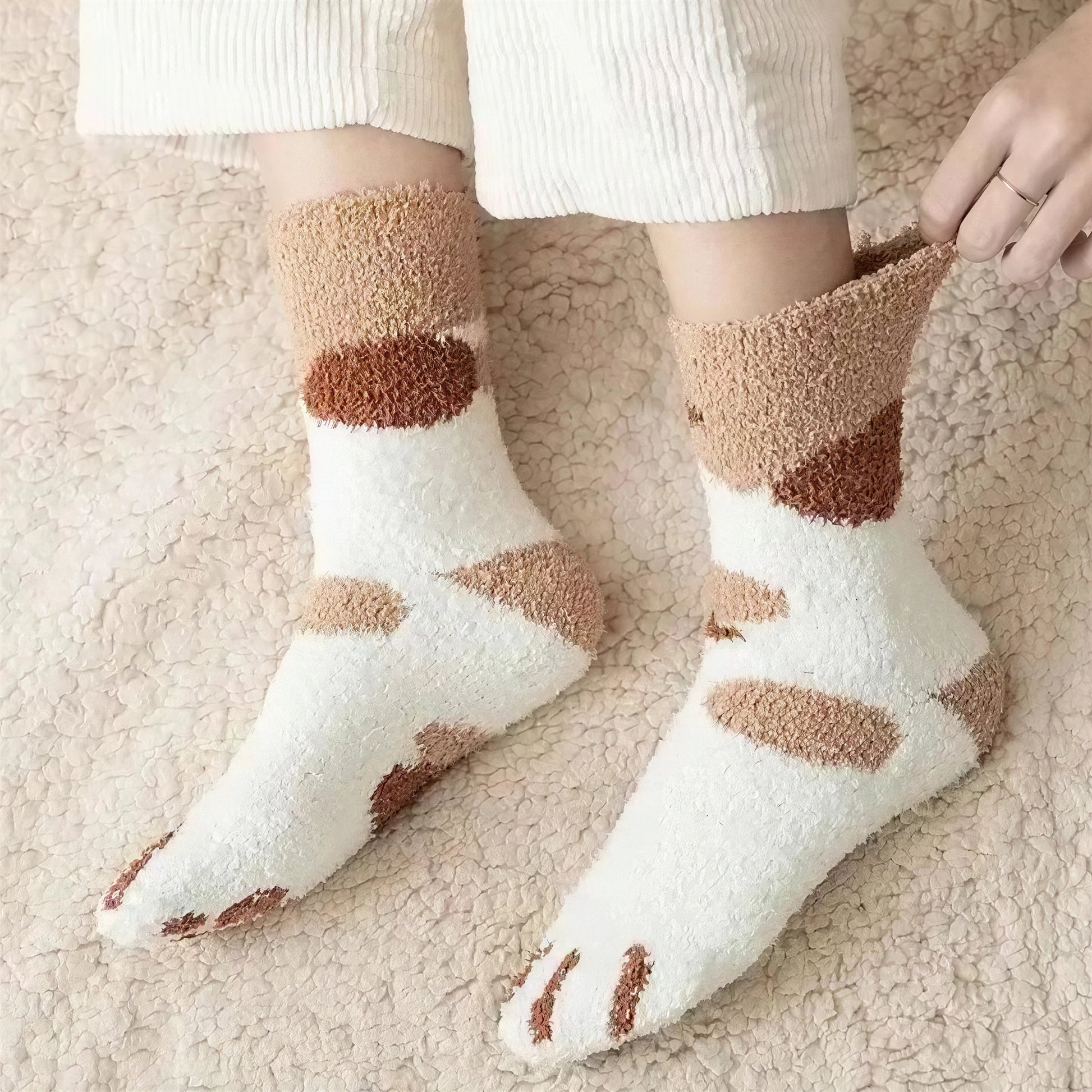Cadeau Fan De Chat Chaussettes En Forme De Patte De Chat Douce - vue 9