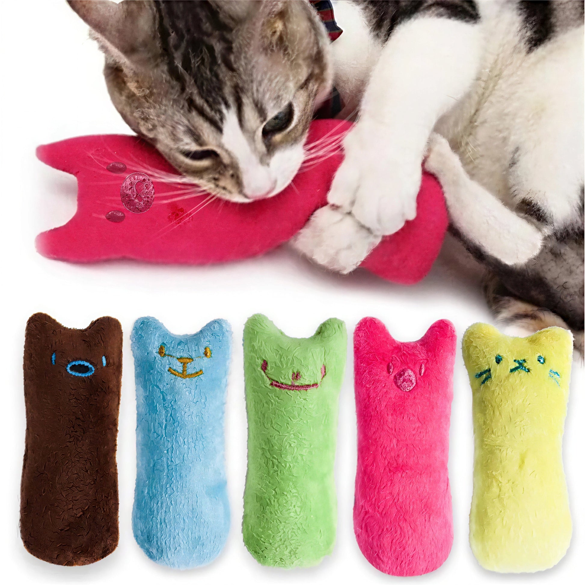 Jouet en peluche pouvant être garni d’herbe à chat - MonDoudouChat™ Pour toi Mon chat