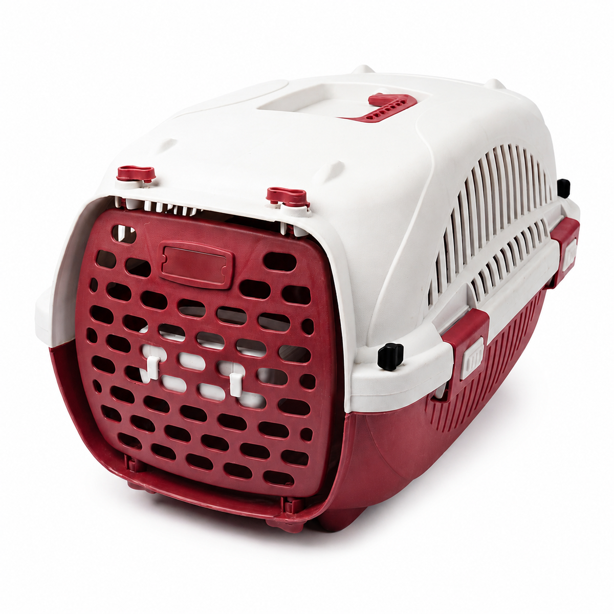 Boite de transport aérée et respirante en plastique avec poignée pour chat Pour toi Mon chat