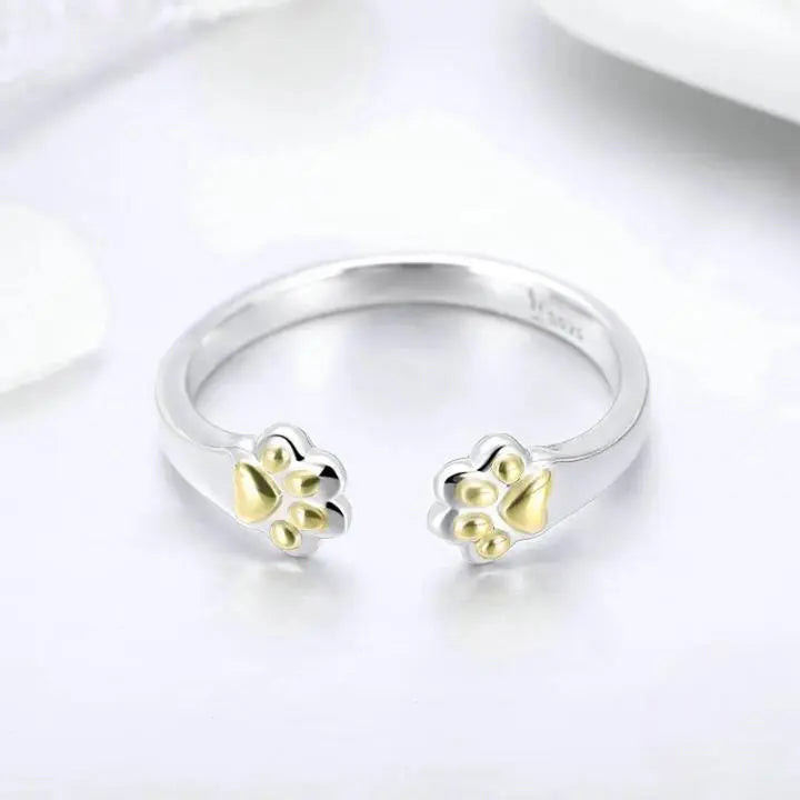 Bague Chat en Forme de Pattes pour Femme