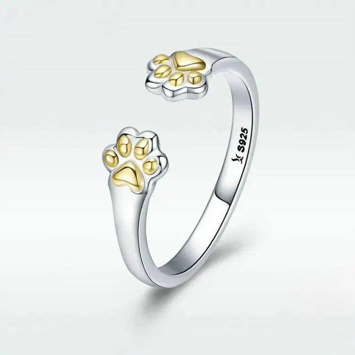 Bague Chat en Forme de Pattes pour Femme