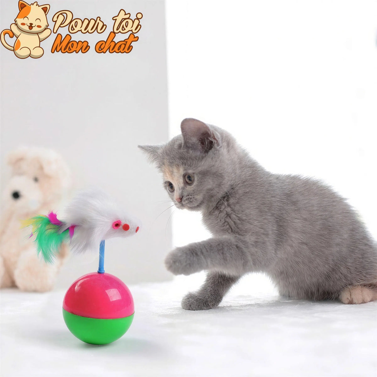 Balle culbuto avec souris - Souris'On'Ball™ Pour toi Mon chat